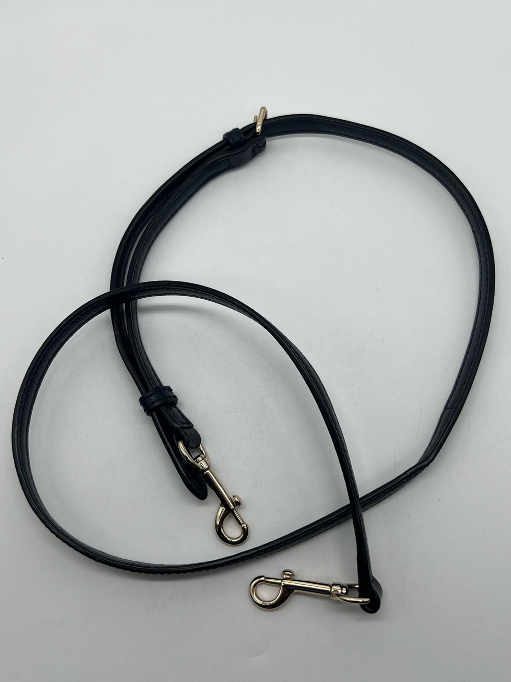 NEW COACH Dark Blue Leather Gold Hardware Thin Replacement Bag Strap